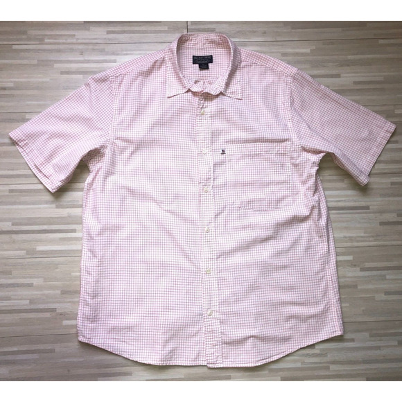 Polo Jeans Company, Men's Button Up Shirt, Pink Check, Cotton, Size X Large - Picture 1 of 5